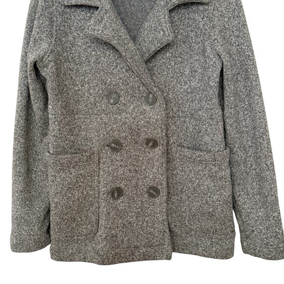 Patagonia Womens Better Sweater Gray Double Breasted Peacoat Jacket Size Medium - Picture 6 of 10